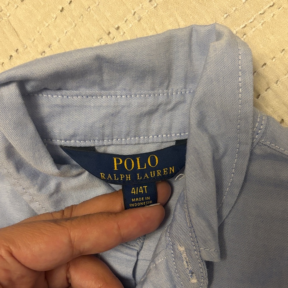 Girls Polo by Ralph Lauren Light Blue Casual Kids Dress size 4/4T - Picture 6 of 6